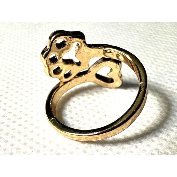 Dog Paw with Heart Adjustable Ring - Picture 2 of 4